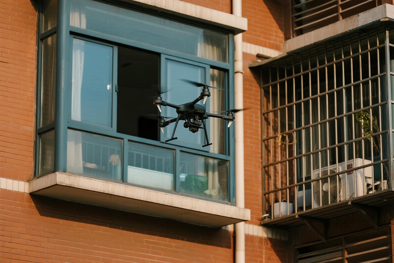 杭州一小区发生无人机悬停居民窗外事件