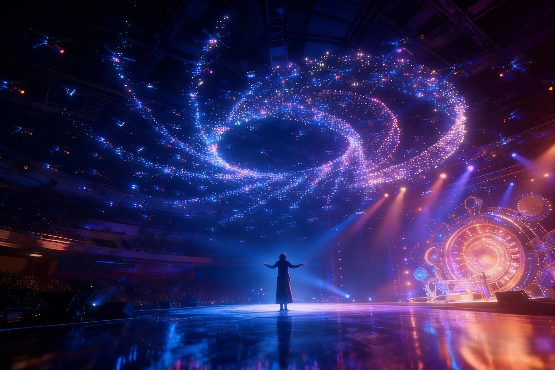 空中光影魔术：室内无人机表演的大众化浪潮